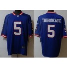 Men's New York Giants #5 Kayvon Thibodeaux Limited Blue Classic Vapor Jersey