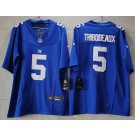 Men's New York Giants #5 Kayvon Thibodeaux Limited Blue FUSE Vapor Jersey