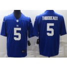 Men's New York Giants #5 Kayvon Thibodeaux Limited Blue Vapor Jersey