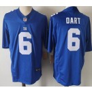 Men's New York Giants #6 Jaxson Dart Limited Blue FUSE Vapor Jersey