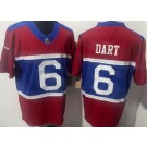Men's New York Giants #6 Jaxson Dart Limited Red Alternate FUSE Vapor Jersey
