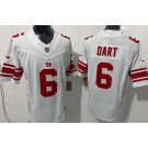 Men's New York Giants #6 Jaxson Dart Limited White FUSE Vapor Jersey
