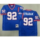 Men's New York Giants #92 Michael Strahan Blue 1993 Throwback Jersey