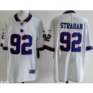 Men's New York Giants #92 Michael Strahan Limited White Throwback Vapor Jersey