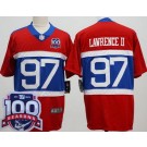 Men's New York Giants #97 Dexter Lawrence II Limited Red Alternate 100 Seasons Vapor Jersey