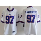 Men's New York Giants #97 Dexter Lawrence II Limited White Throwback Vapor Jersey
