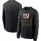 Men's New York Giants Black 2020 Salute To Service Long Sleeves T Shirt 217