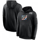 Men's New York Giants Black Crucial Catch Sideline Performance Pullover Hoodie