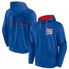 Men's New York Giants Blue Defender Evo Full Zip Pullover Hoodie