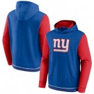 Men's New York Giants Blue Red Block Party Pullover Hoodie