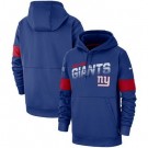 Men's New York Giants Blue Sideline Arch Jersey Performance Pullover Hoodie