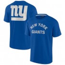 Men's New York Giants Blue Super Soft Short Sleeve T Shirt