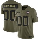 Men's New York Giants Custom Limited Green 2025 Salute To Service Jersey