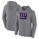Men's New York Giants Gray Primary Logo Long Sleeve T Shirt Hoodie