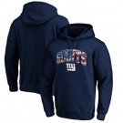 Men's New York Giants Navy Banner Wave Printed Pullover Hoodie 0757