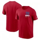 Men's New York Giants Red Sideline Infograph Lockup Performance T Shirt