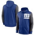 Men's New York Giants Royal Charcoal Fan Gear Mascot Performance Full Zip Hoodie