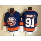Men's New York Islanders #91 John Tavares Blue Retro Jersey