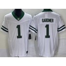 Men's New York Jets #1 Sauce Gardner Limited White Legacy FUSE Vapor Jersey