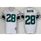 Men's New York Jets #28 Curtis Martin White Throwback Jersey