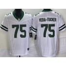 Men's New York Jets #75 Alijah Vera Tucker Limited White Legacy FUSE Vapor Jersey
