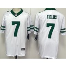 Men's New York Jets #7 Justin Fields Limited White Vapor Jersey