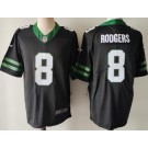 Men's New York Jets #8 Aaron Rodgers Limited Black 2024 Vapor Jersey