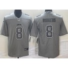 Men's New York Jets #8 Aaron Rodgers Limited Gray Atmosphere Vapor Jersey