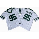 Men's New York Jets #95 Quinnen Williams Limited White FUSE Vapor Jersey