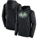 Men's New York Jets Black 2021 Crucial Catch Therma Pullover Hoodie