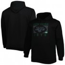 Men's New York Jets Black Printed Pullover Hoodie 302605