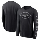 Men's New York Jets Black RFLCTV Long Sleeve T Shirt