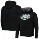 Men's New York Jets Black Training Collection Raglan Pullover Hoodie