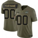 Men's New York Jets Custom Limited Green 2025 Salute To Service Jersey