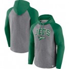 Men's New York Jets Gray By Design Raglan Pullover Hoodie