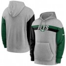 Men's New York Jets Gray Heathered Heritage Tri Blend Pullover Hoodie