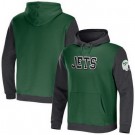 Men's New York Jets Green NFL x Darius Rucker Collection Colorblock Pullover Hoodie