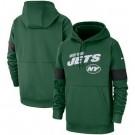 Men's New York Jets Green Sideline Arch Jersey Performance Pullover Hoodie