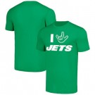 Men's New York Jets Green The NFL ASL Collection by Love Sign Tri Blend T Shirt