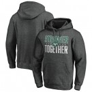 Men's New York Jets Heather Charcoal Stronger Together Printed Pullover Hoodie 0832