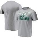 Men's New York Jets Heather Charcoal Stronger Together Printed T-Shirt 0808