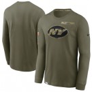 Men's New York Jets Olive 2021 Salute To Service Performance Long Sleeve T-Shirt