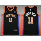 Men's New York Knicks #11 Jalen Brunson Black 2022 City Icon Sponsor Swingman Jersey