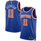 Men's New York Knicks #11 Jalen Brunson Blue 2023 Icon Heat Press Jersey