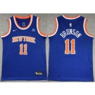 Men's New York Knicks #11 Jalen Brunson Blue Icon Sponsor Swingman Jersey