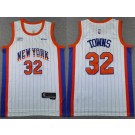Men's New York Knicks #32 Karl Anthony Towns White 2024 City Swingman Jersey