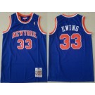 Men's New York Knicks #33 Patrick Ewing Blue 1991 Throwback Swingman Jersey