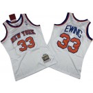 Men's New York Knicks #33 Patrick Ewing White 1985 Throwback Swingman Jersey