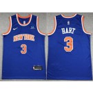Men's New York Knicks #3 Josh Hart Blue Icon Sponsor Swingman Jersey