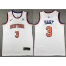 Men's New York Knicks #3 Josh Hart White Icon Sponsor Swingman Jersey